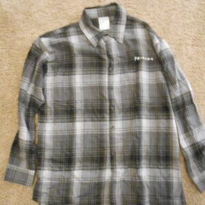 Friends The Television Series Gray/White Plaid Shirt, Culture Fly, Size Small